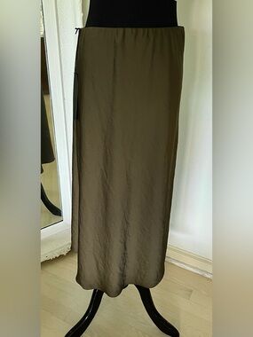 Jenni Kayne Olive Green/Brown Maxi Skirt